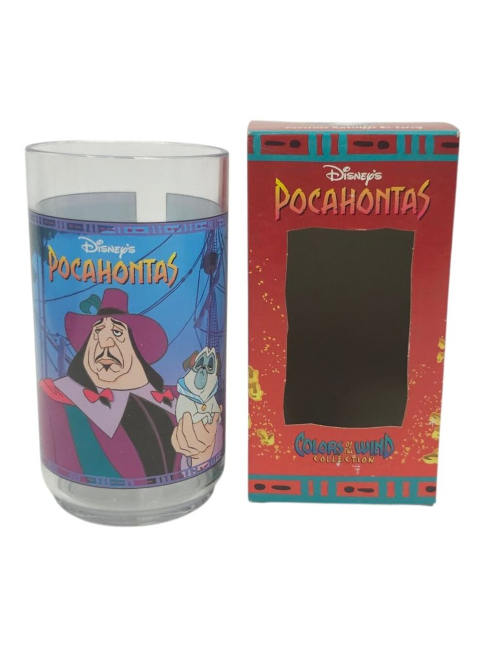 Walt Disney Pocahontas Governor Ratcliffe Percy Plastic Glass 1994 Burger King